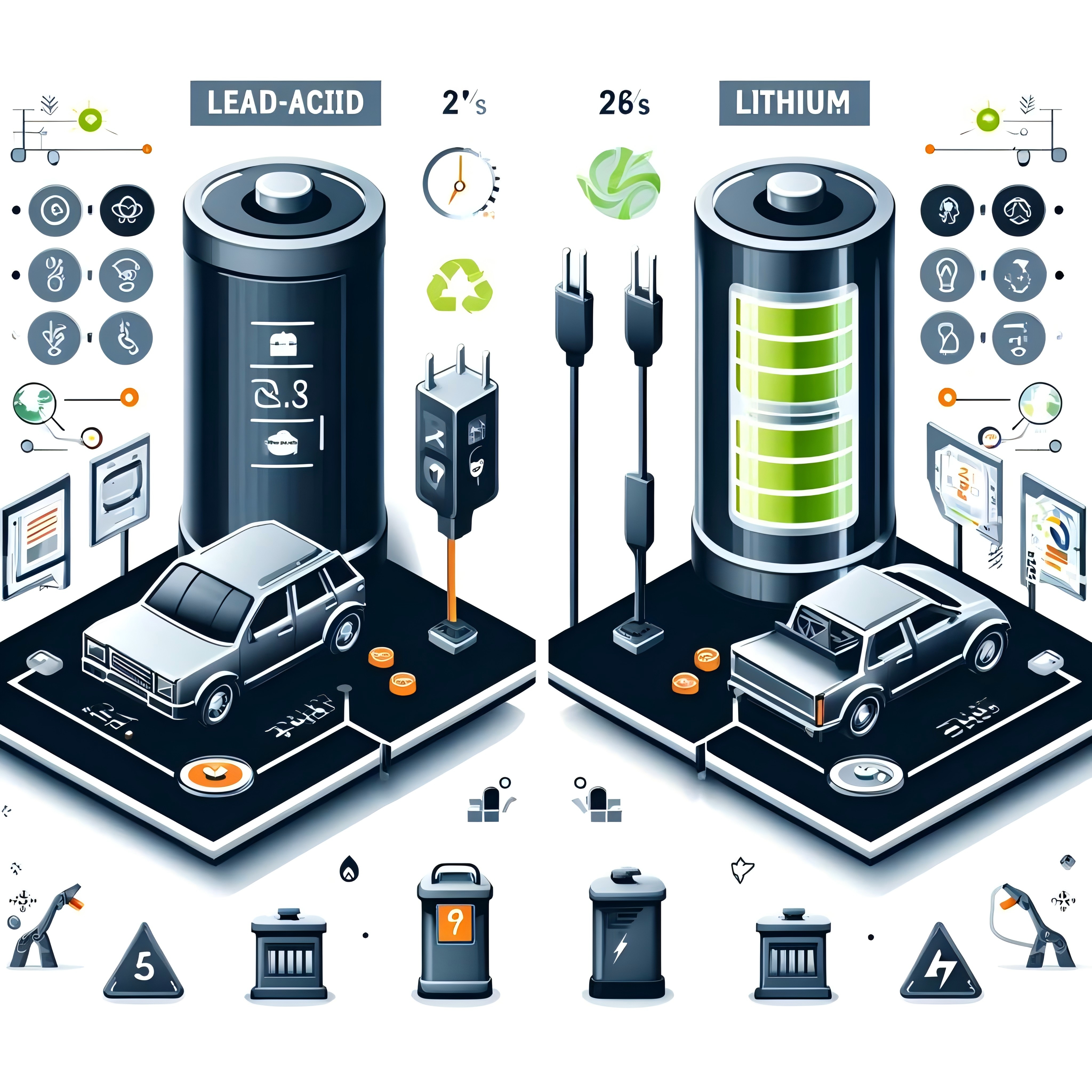 How long is the normal service life of lead-acid batteries and lithium batteries for electric vehicles? 